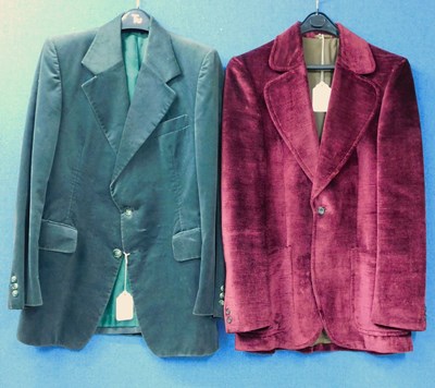 Lot 288 - Two 1960's tailor made gentlemens velvet...