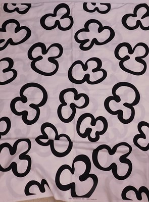 Lot 329 - A quantity of black and white printed fabric...
